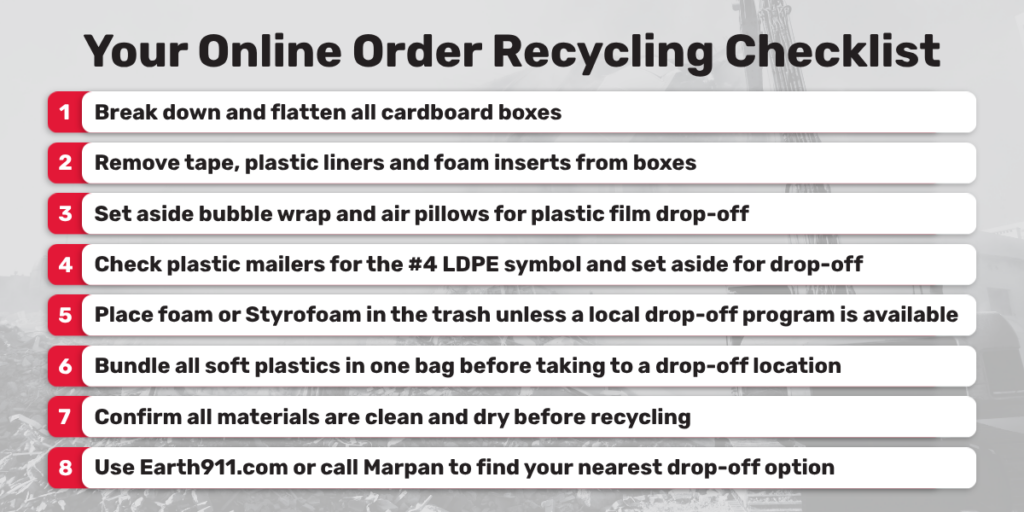 How to Recycle Packaging From Your Online Orders | Marpan